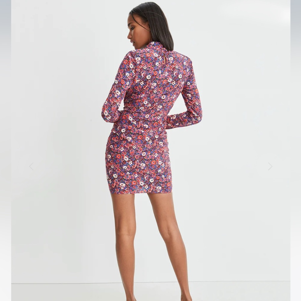 NWT Veronica Beard Louella Dress in Berry Multi Floral Size 8 - Picture 3 of 11